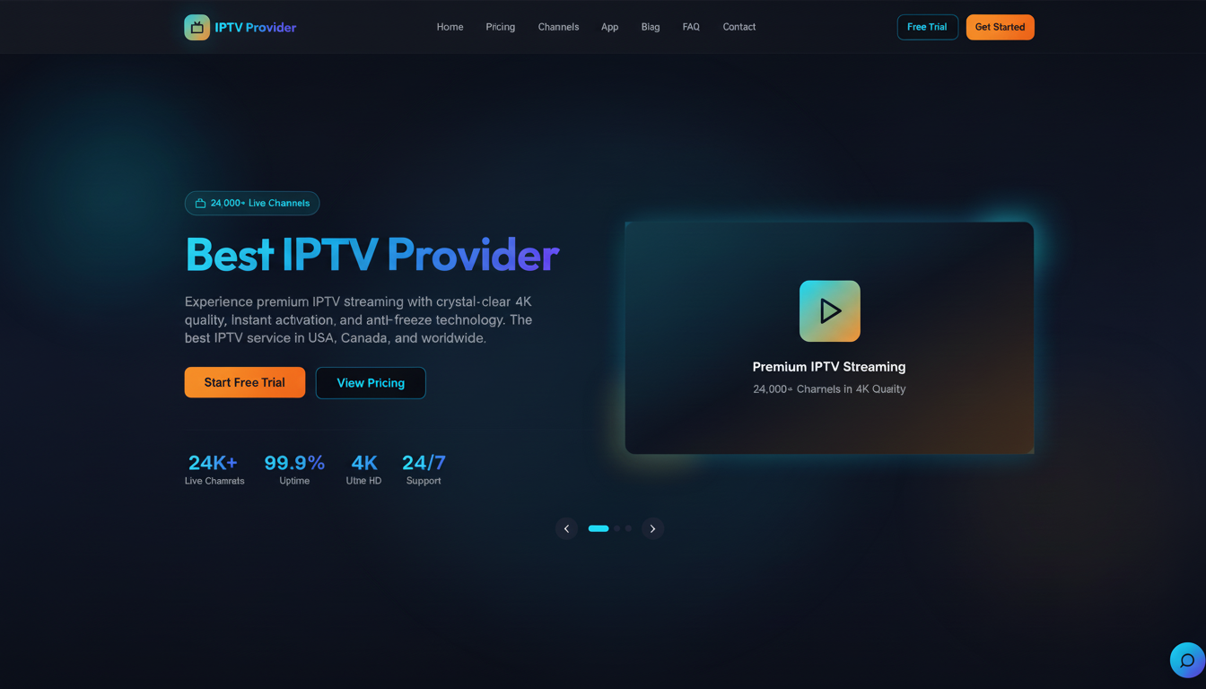 IPTV Providers Online homepage interface