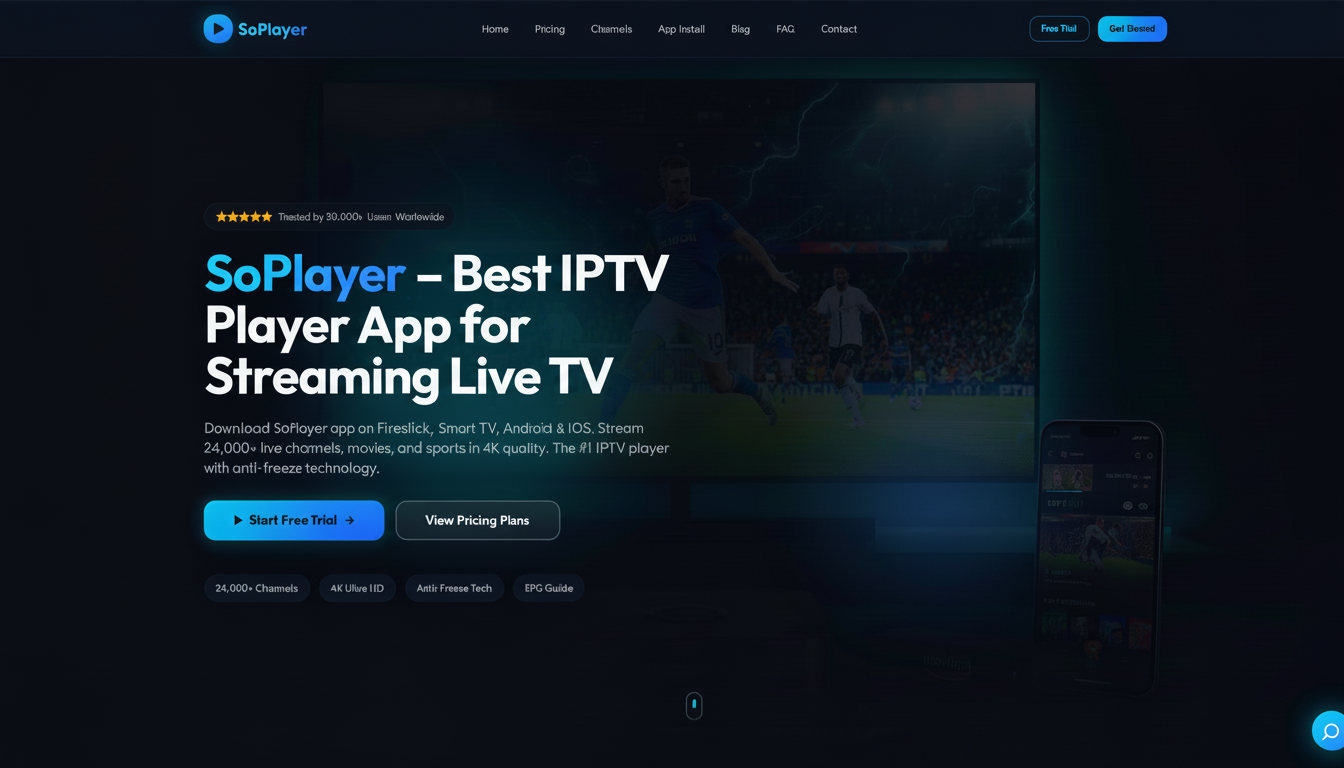 SO Player homepage interface