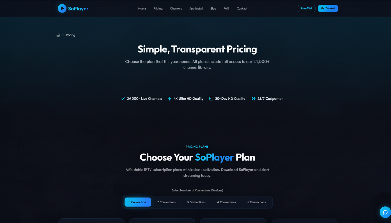 SO Player pricing plans